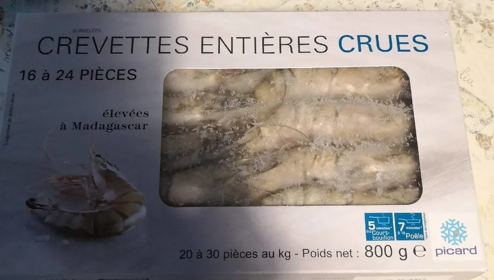Crevettes Entières Crues