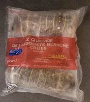Queues de langouste blanche crues