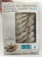 Queues De Crevettes Crues, Carapace Coupée