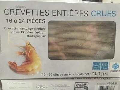 Crevettes "Gambas" entières crues