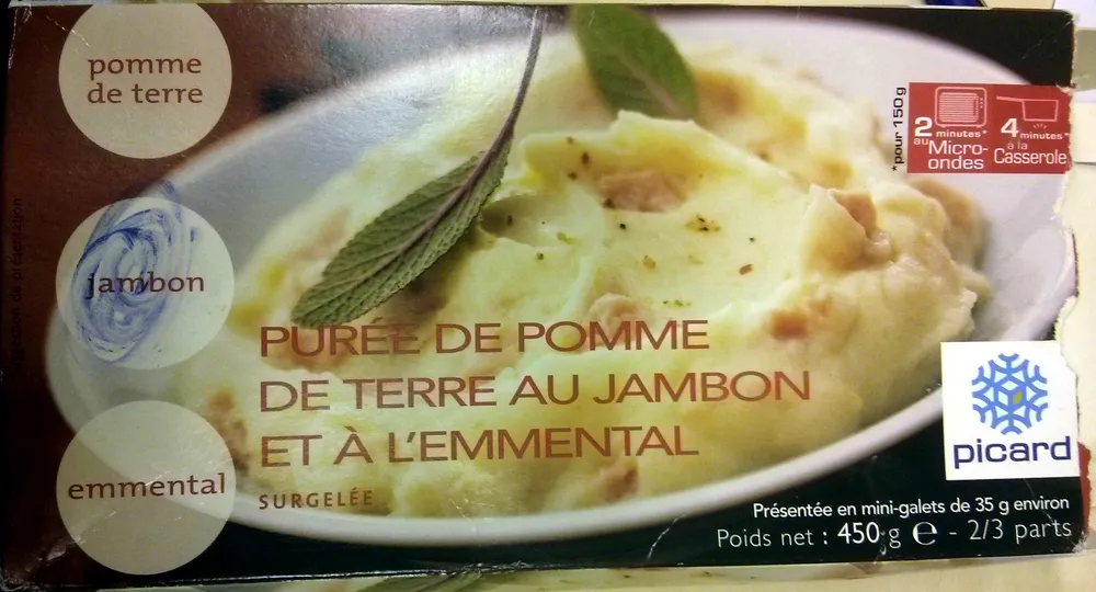 Purée de pomme de terre au jambon et à l'emmental