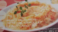 Purée de pomme de terre au poulet et aux carottes