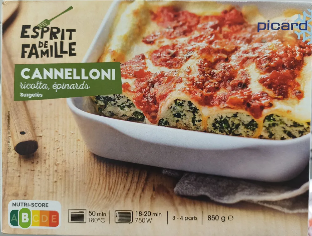 Cannelloni ricotta, épinards