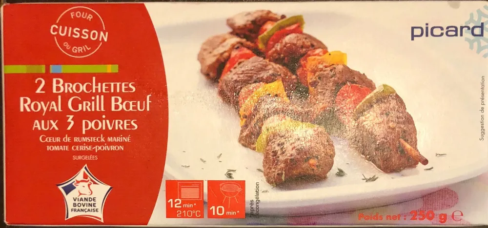 2 Brochettes Royal Grill bœuf aux 3 poivres