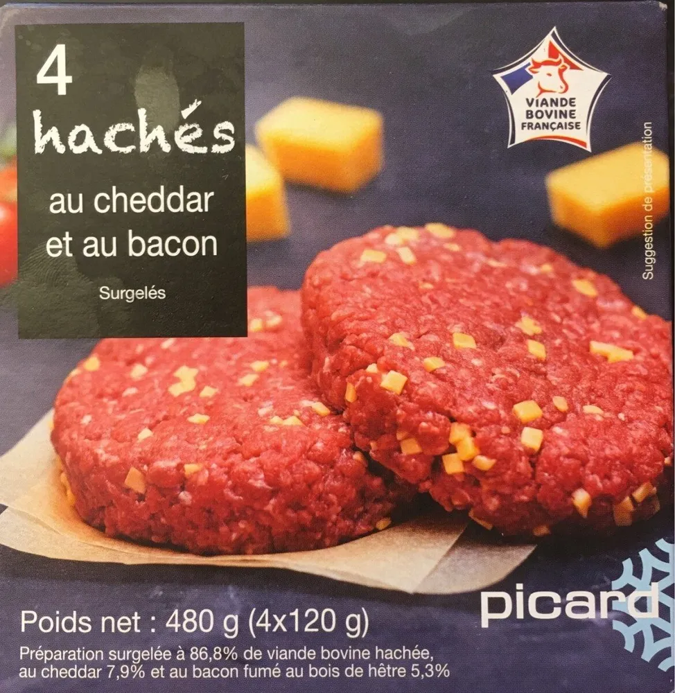 4 Hachés au cheddar et au bacon