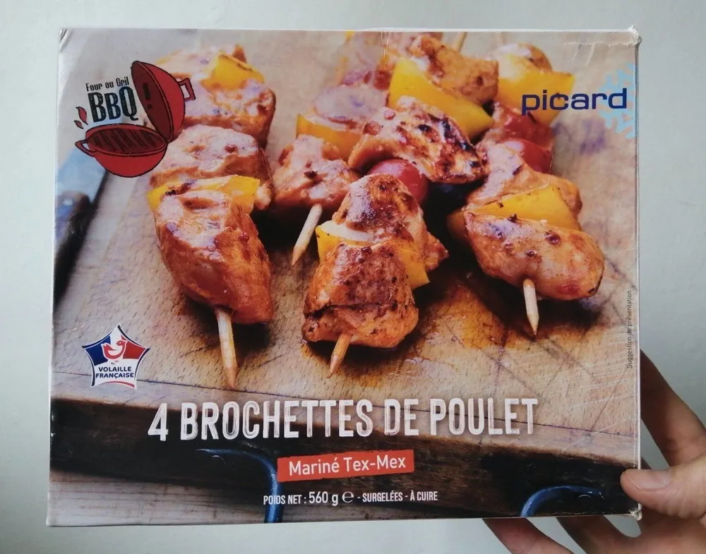 4 BROCHETTES DE POULET — Mariné Tex-Mex