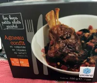 Agneau confit et compote de légumes