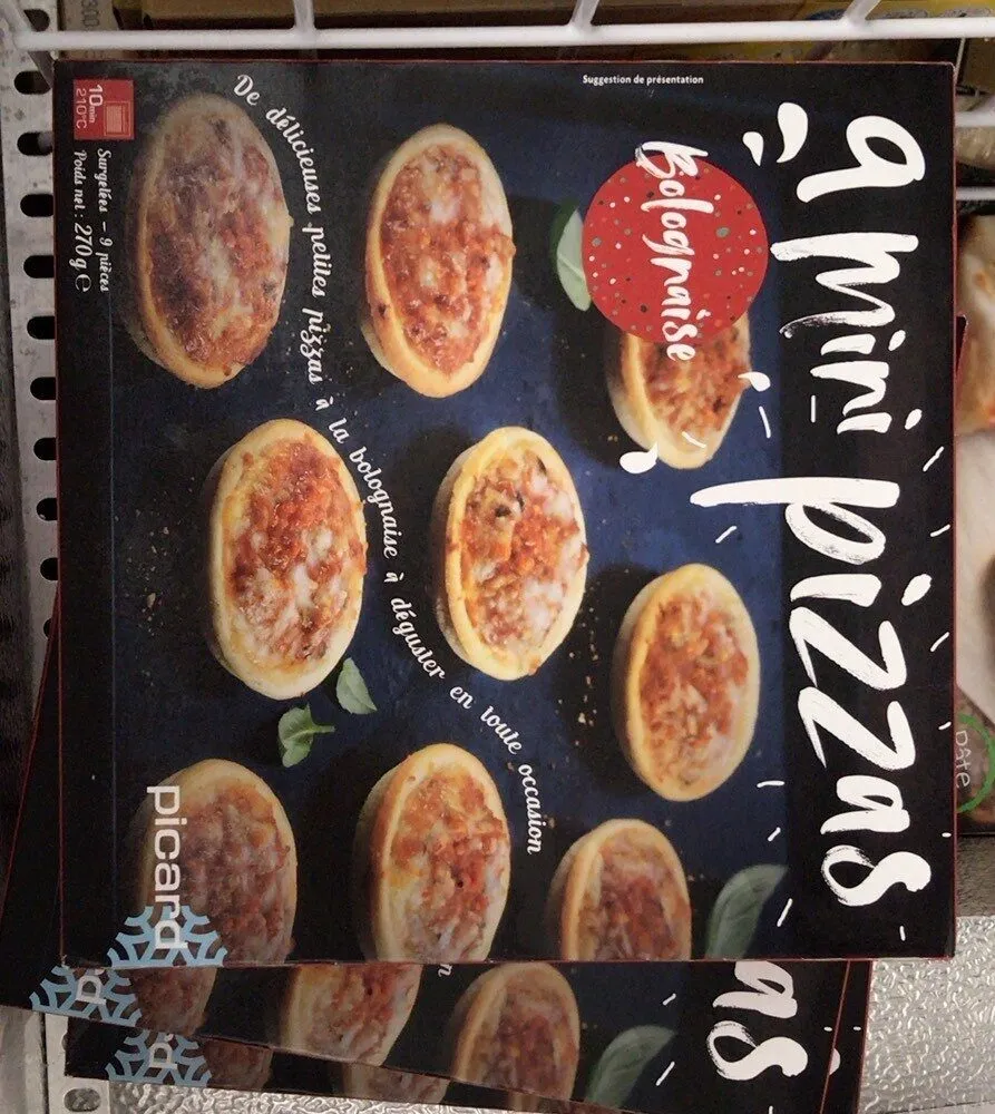 9 mini pizzas à la bolognaise