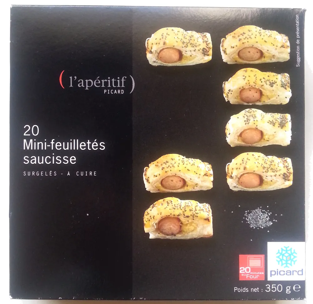 20 Mini-feuilletés saucisse - surgelés 350 g