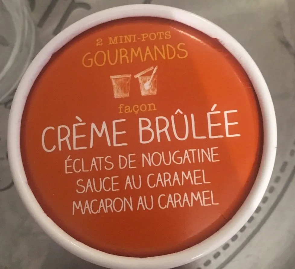 2 Mini-pots Glace Façon Crème Brûlée, Boîte De 200 Millilitres