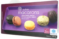 12 autres macarons, cassis-violette, pistache, fruit de la passion, réglisse