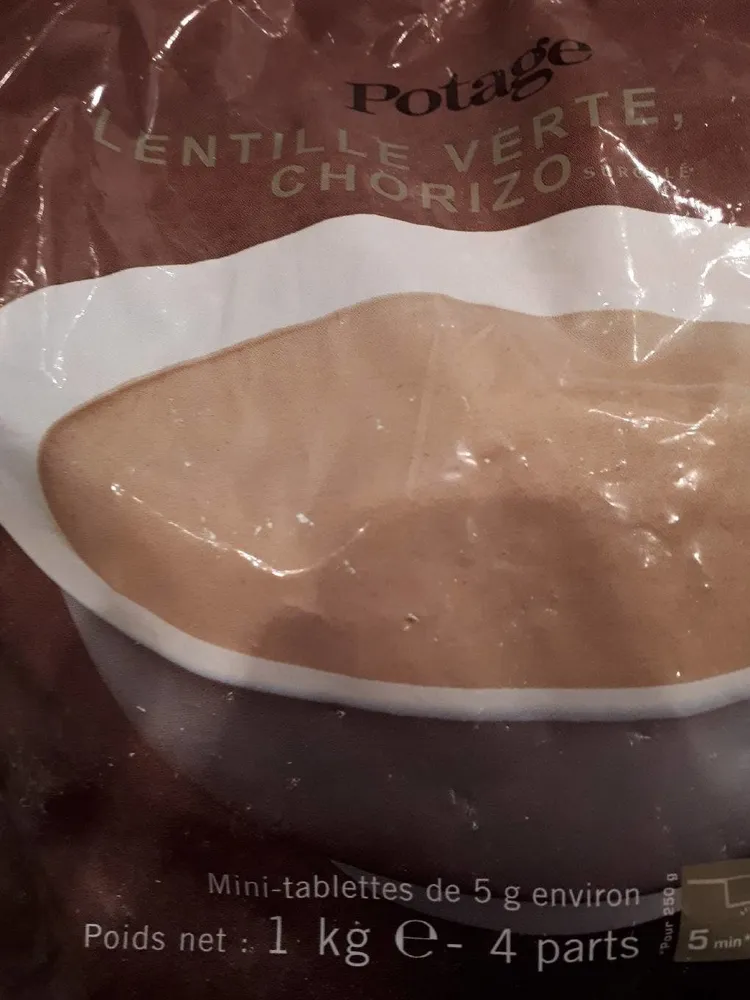 Potage Lentille Verte Chorizo