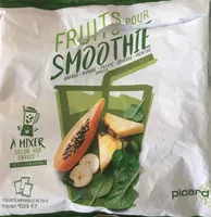 Fruits pour smoothie : Ananas, Banane, Papaye, Épinard, Menthe