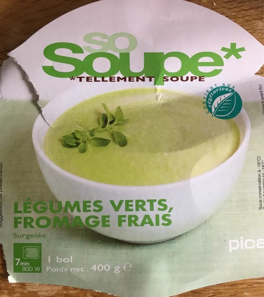 Soupe Légumes verts Fromage frais