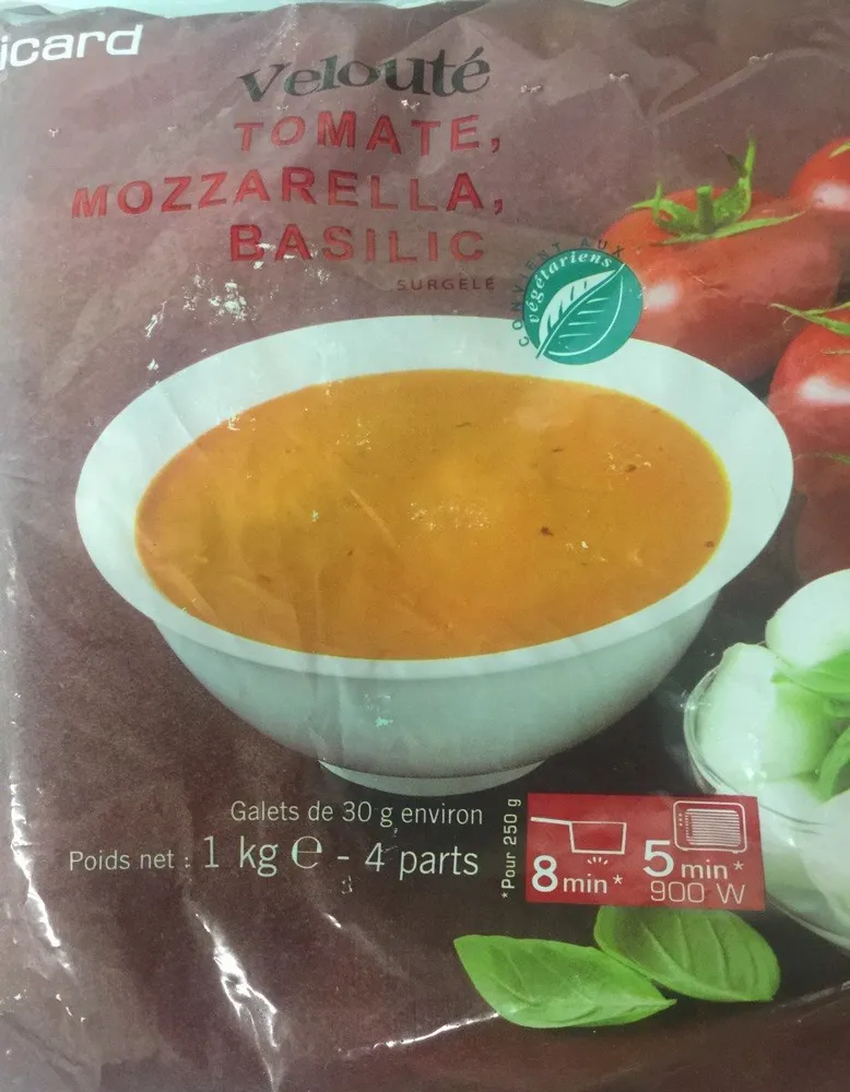Velouté tomate mozzarella basilic