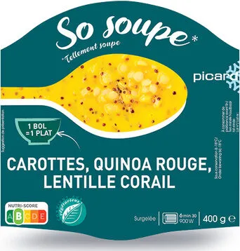 So soupe - carottes, quinoa rouge, lentille corail