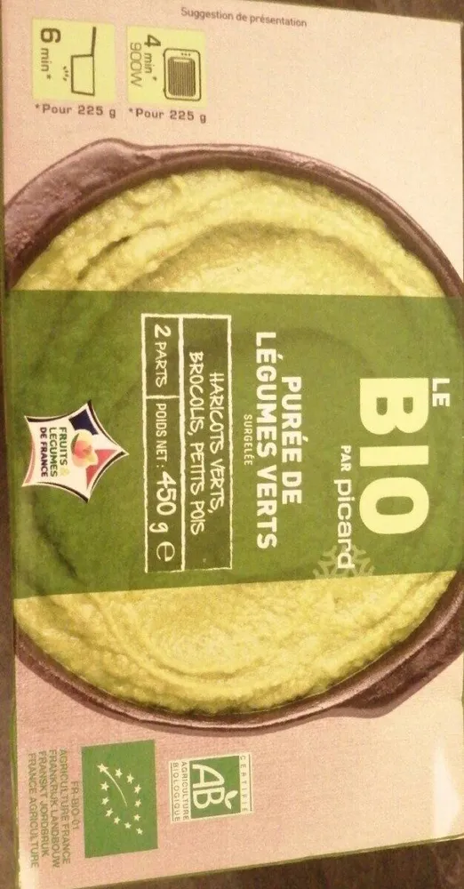 Purée de légumes verts (haricots verts, brocolis, petit pois)