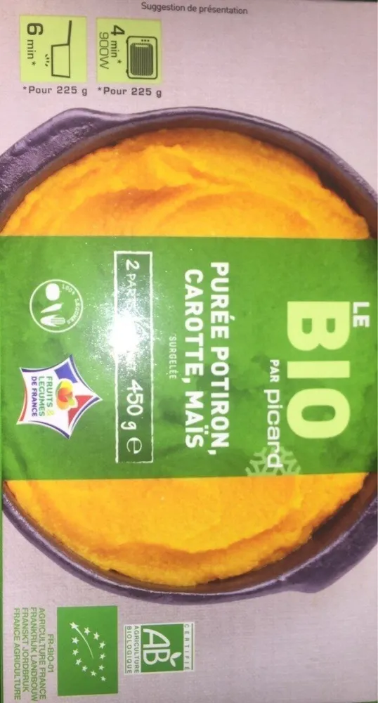 Purée Potiron, Carotte, Maïs