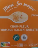 Mini so soupe chou fleur fromage italien noisette