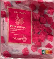 Fruit du dragon rose en cubes
