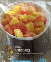 Salade d'agrumes orange, pamplemousse rose