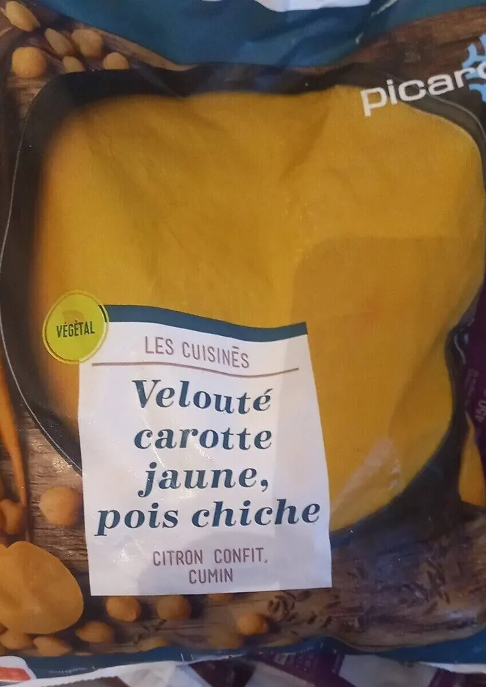 Velouté carotte jaune pois chiche