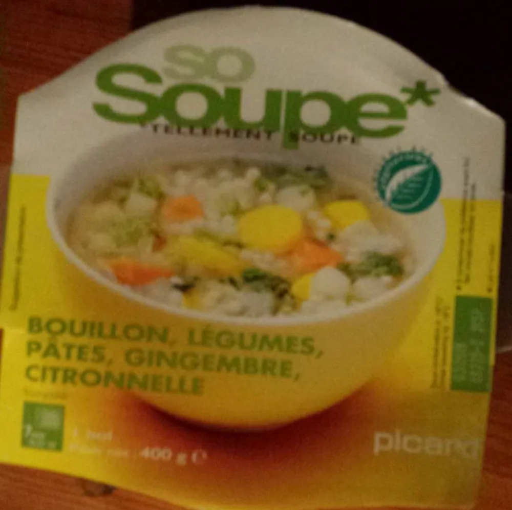 So Soupe Bouillon, Légumes, Pâtes, Gingembre, Citronnelle
