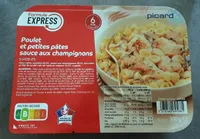 Poulet et petites pâtes sauce aux champignons