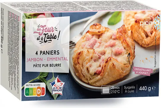4 paniers jambon emmental