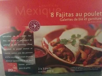 8 fajitas au poulet