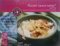Poulet sauce satay et riz