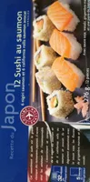 12 sushis au saumons : 6 nigiri saumon et 6