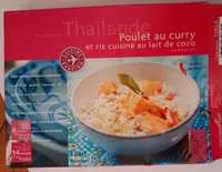 Recette de Thaïlande Poulet au curry et riz cuisiné au lait de coco