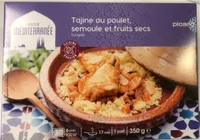 Tajine au poulet semoule et fruits secs