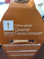 Creme glacee caramel cacao craquant