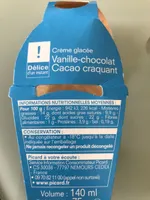 Creme glacee vanille chocolat cacao craquant