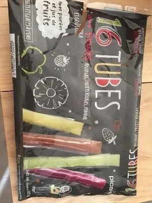 16 tubes Glacés aux fruits