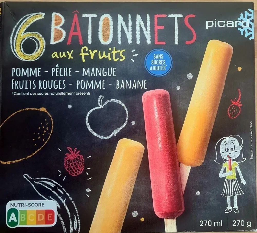 Bâtonnet glacé au fruits