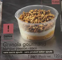 Granola gourmand Mangue-passion - coco