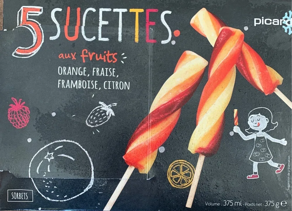 Sucettes aux fruits