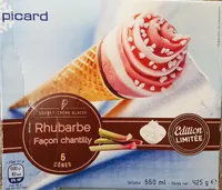 Cône rhubarbe façon chantilly