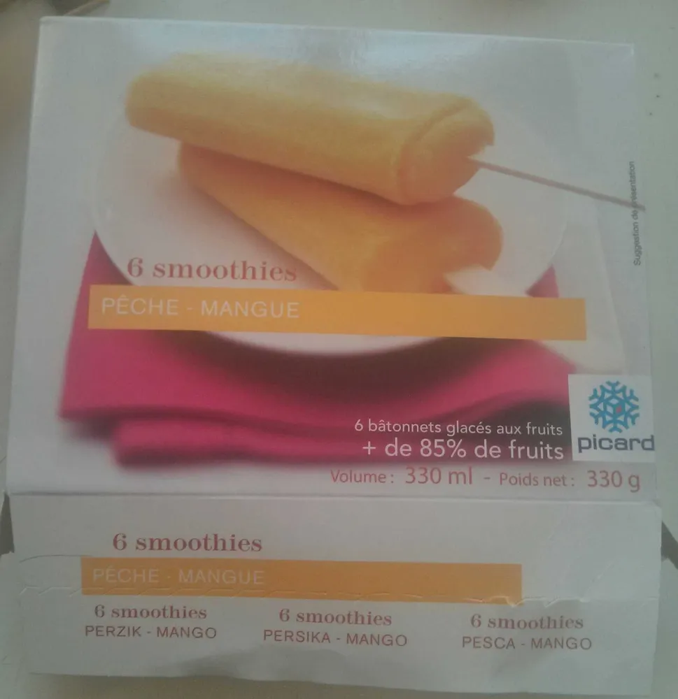 6 Smoothies Pêche - Mangue