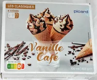 6 Cônes vanille café