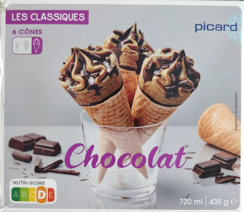 Les Classique - 6 Cônes chocolat