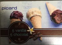 10 Mini-Cônes, 5 Vanille - 5 Chocolat