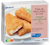 Filets de merlu blanc du Cap MSC, panure bio