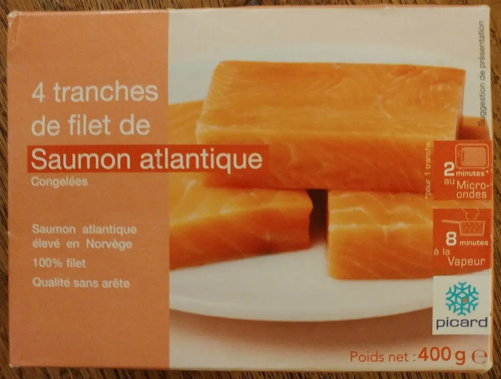 4 Tranches de Filet de Saumon Atlantique