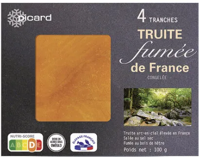 4 tranches de truite fumée, élevée en France