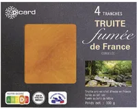 4 tranches de truite fumée, élevée en France