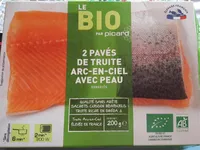 2 pavés de truite arc-en-ciel avec peau